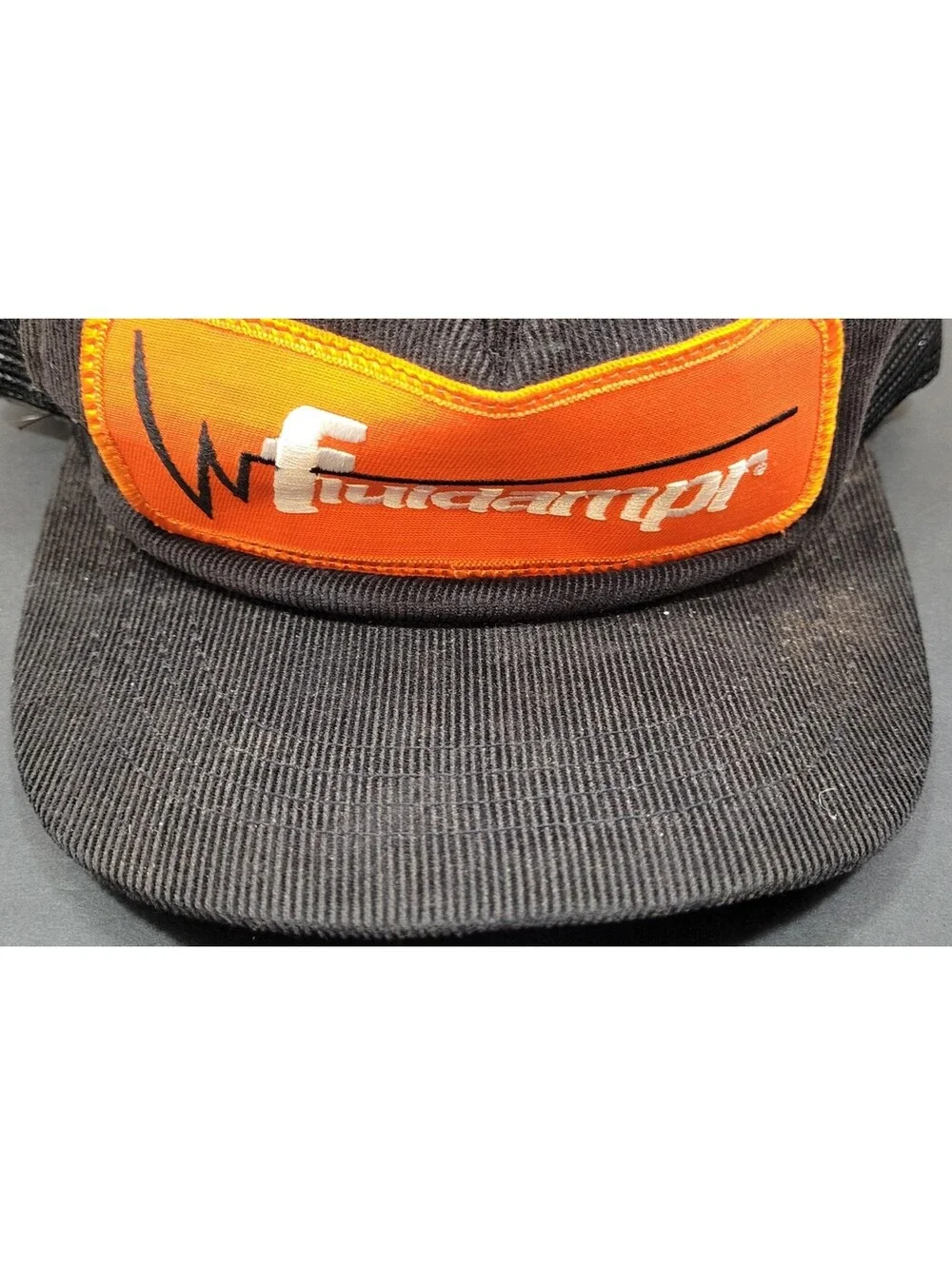 Fluidampr Black Snapback Embroidered Adjustable Cap Hat Mesh Back Made in U.S.A